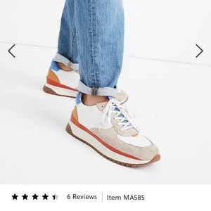 NIB Madewell Kickoff Trainer Sneakers Recycled Nylon, Suede Leather Sz 8M/ 9.5W